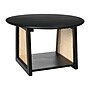 Storied Home Mango Wood and Cane Coffee Table, Black (EC0658)~#|#~073C7317-C41B-46D8-AF7BA5BE8BEDC1EC_sc7