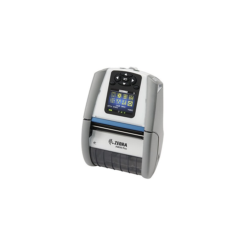 Zebra ZQ62-HUFA004-00 Direct Thermal Mobile Barcode Printer, Bluetooth 4.2, USB 2.0, Wi-Fi, White image 1