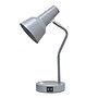 Simple Designs Sleek Essentials LED Desk Lamp, 15.2", with USB Ports, Gray (LD1072-GRY)~#|#~0741C47C-4B2F-4F7F-95879F1F1AAA434A_sc7
