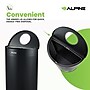 Alpine Industries Stainless Steel Trash Can, 12 Gallon, Black (ALP438-12HR-BLK)~#|#~0741E634-ED1E-4558-82A2C77DF2D627C0_sc7