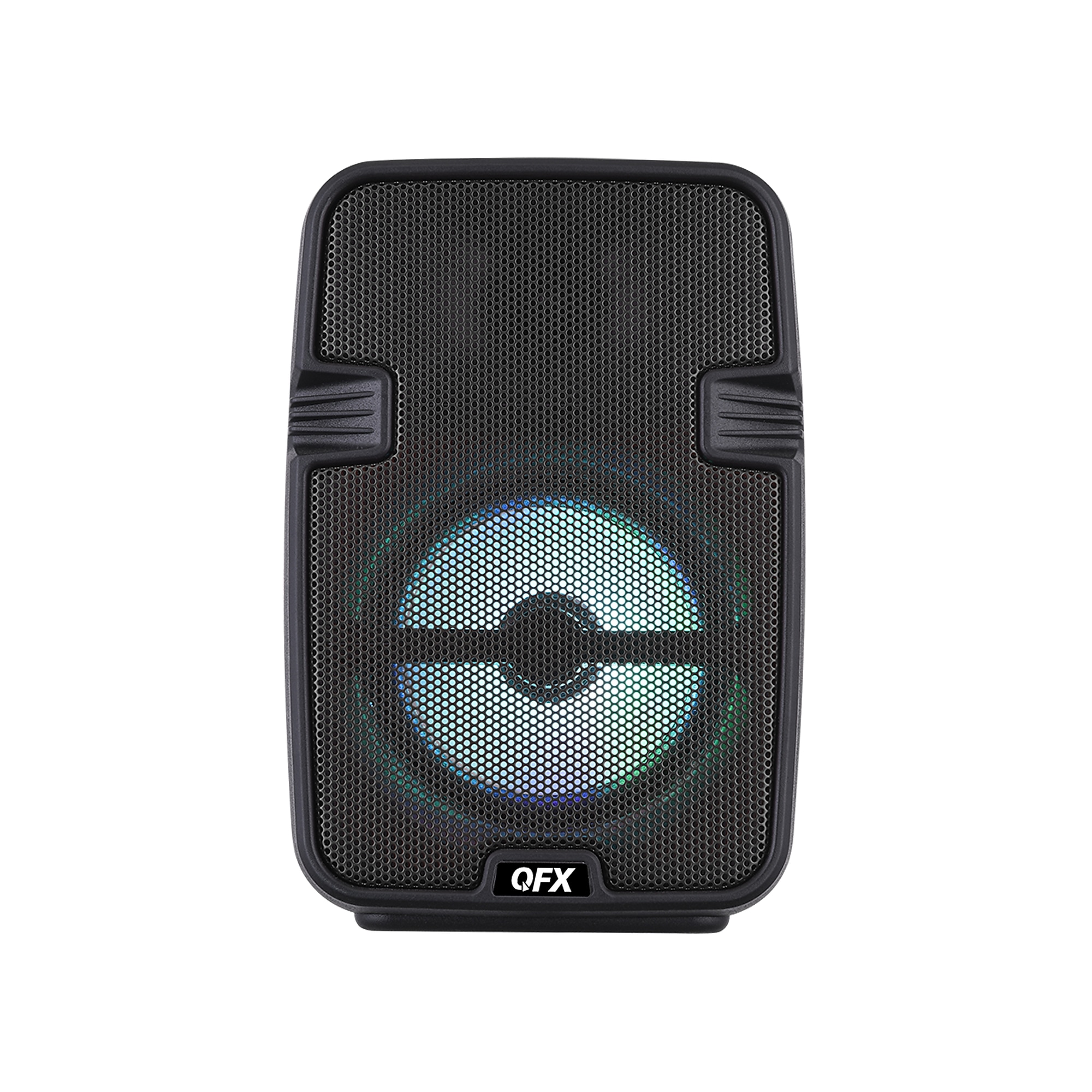 QFX True Wireless Portable Bluetooth Speaker with LED Party Lights, FM Radio & Microphone Input, Black (BT-60-BLK) Sansujyuku sansujyuku.com