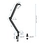 Mount-It! Full Motion Microphone Boom Arm for 3/8" & 5/8" Mic Mounts, Holds up to 2.2 lbs., Matte Black (MI-7611)~#|#~074ACE56-B4D7-437F-8137ED81308035CB_sc7