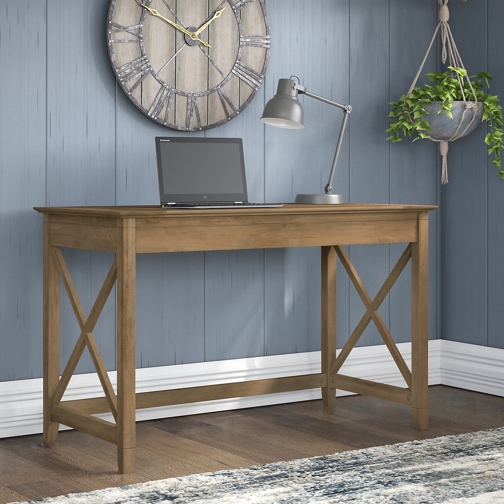 Bush Furniture Key West 48″W Writing Desk, Reclaimed Pine (KWD148RCP-03) Sansujyuku sansujyuku.com
