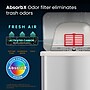 halo TapCan Stainless Steel Rectangular Pedal Sensor Trash Can with AbsorbX Odor Control System, White Trim, 13 Gal. (TC13SW)~#|#~075891A4-D439-4F9B-8D4CCB840BAF352F_sc7