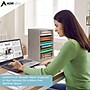 AdirOffice 11-Compartment Literature Organizer, Medium Oak (500-11-MEO)~#|#~075A056B-5AAC-496B-BCAC22F12710C80B_sc7