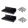 Triton Products DuraHook 12" W x 6" D Black Steel Pegboard Shelf, 2/Set (76126BK-2)~#|#~075DC666-13E3-44BB-957C5992E67B990B_sc7