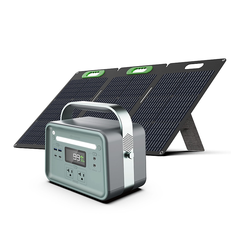 Yoshino K3SP11 8-Port Solid-State Solar Generator 241Wh, 330W with 1-Piece Solar Panel (100W) Emergency Power, Pure Sine Wave image 1