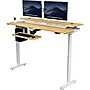 VersaDesk PowerLift Split-Level 72"W Electric Rectangular Adjustable Standing Desk, Maple/White (PL2SD7230-WM)~#|#~07616AB6-2B7A-4DA9-8E8D4212C6EDF3B0_sc7