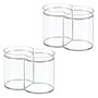 iDESIGN Stackable Plastic Dual Canister with Lid, Clear, 2/Pack (28209M2)~#|#~0768E3E6-5BDB-4737-9B43B1B9364EC210_sc7