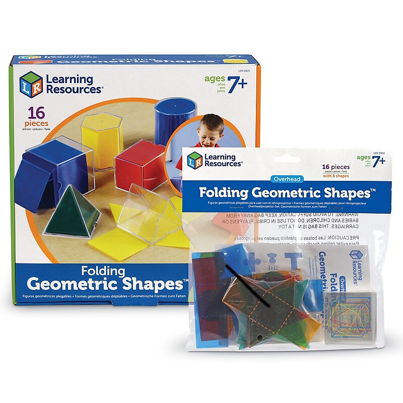 Learning Resources Folding Geometric Shapes Combo Set, Pack of 32 (LER0912) image 1
