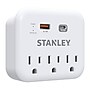 STANLEY SurgePro 3 3-Outlet Exreme Surge Protector Wall Tap with Phone Shelf & 2-USB Ports, 600 Joules, White (30423)~#|#~076BFAF0-7E80-4C12-9E3E1A53D1B95D88_sc7