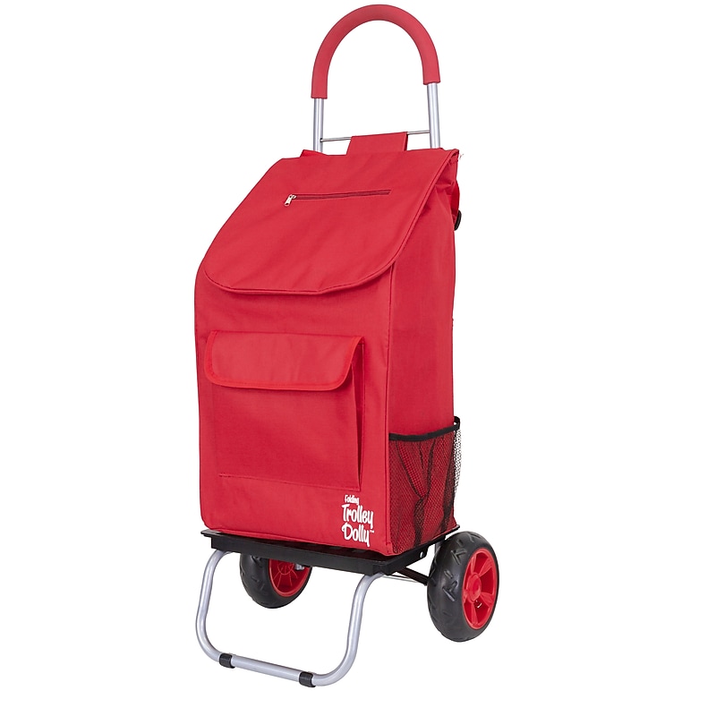 Trolley Dolly Standard Folding Hand Truck, 110 lb. Capacity, Red (01-053) image 1