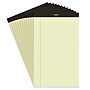 Staples Notepad, 8.5" x 14", Wide Ruled, Canary, 50 Sheets/Pad, Dozen Pads/Pack (ST57301)~#|#~076E5997-6B11-42F3-B53609F1F48A61C9_sc7