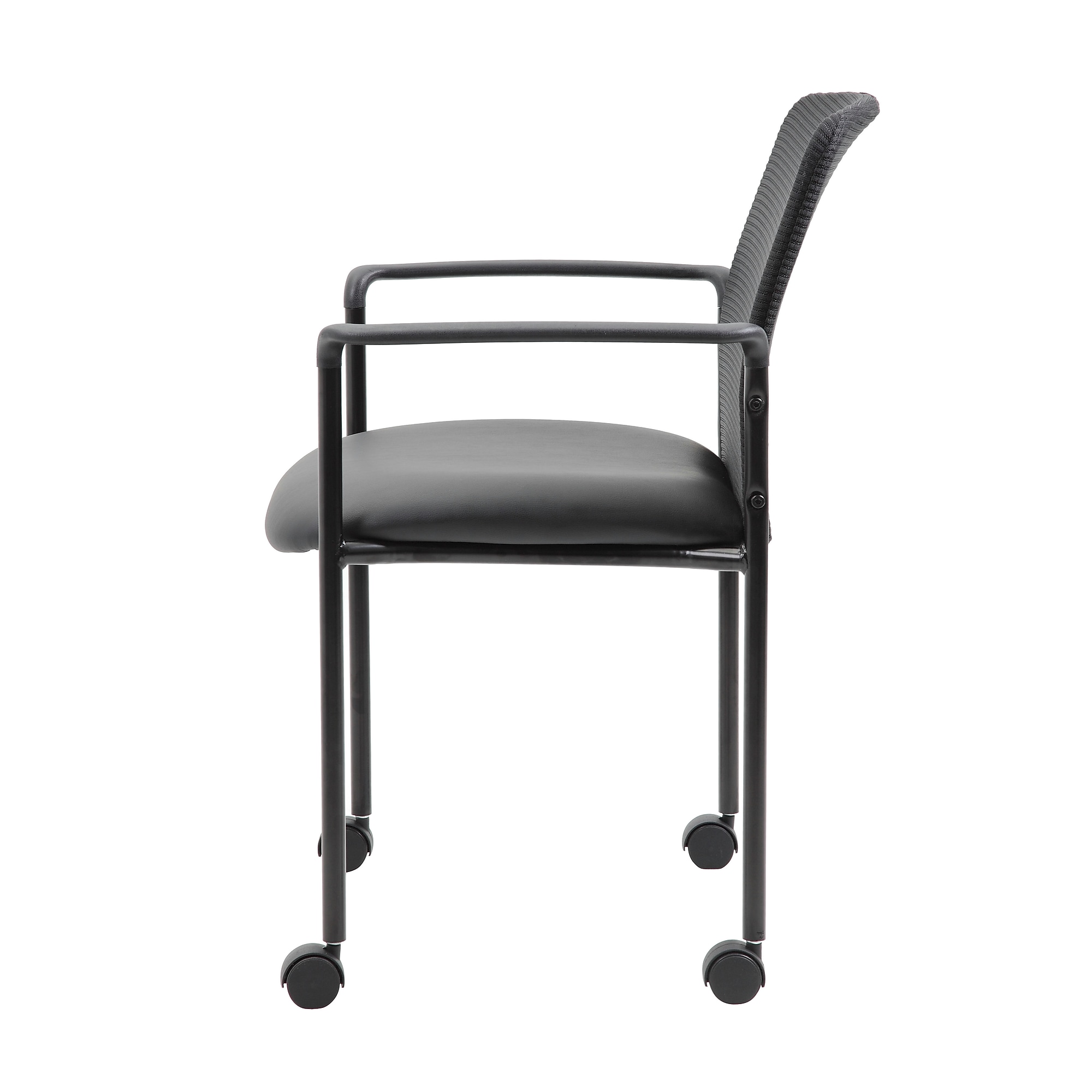 Boss Mesh Guest Chair with Casters, Black (B6909R-CS) Sansujyuku sansujyuku.com