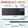 Delton F75 Small Wireless Foldable Portable Keyboard and Touchpad, Black (DKBF75)~#|#~07747769-4C8F-4C4E-98C43FDC516BF606_sc7