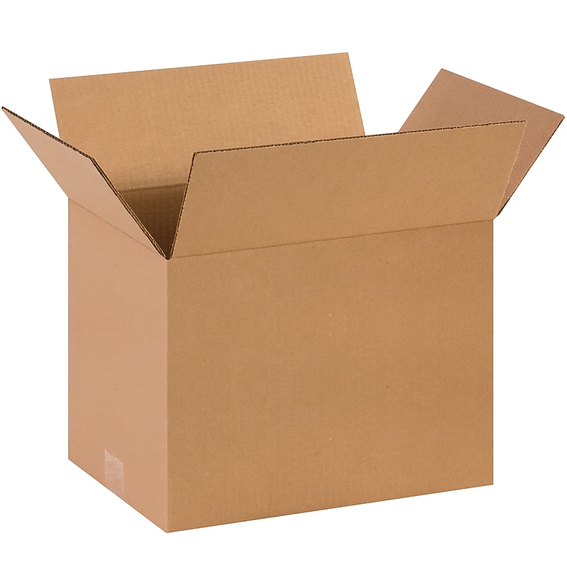 14" x 10" x 10" Heavy Duty Shipping Boxes, 32 ECT, Kraft 25/Pack (BS141010) image 1