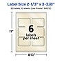Avery Pearlized Ivory Rectangle Multipurpose Labels, 2-1/3" x 3-3/8", Ivory, 60/Pack (94212)~#|#~0779B662-5F88-46E2-850CC8CBDF47F278_sc7
