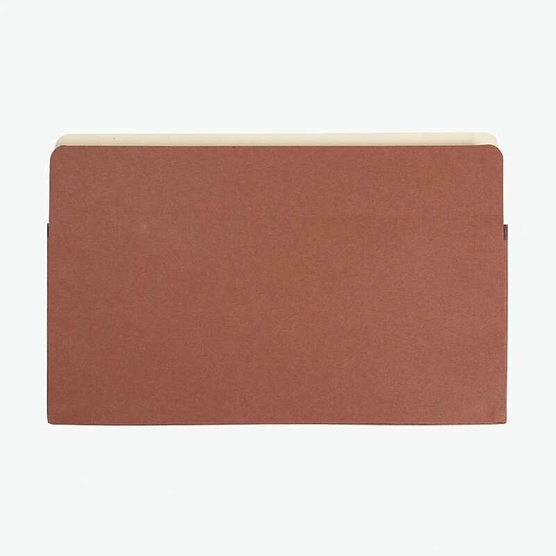 Pendaflex 30% Recycled Reinforced File Pocket, 3 1/2" Expansion, Legal Size, Brown, 25/Box (1526EOX) image 1