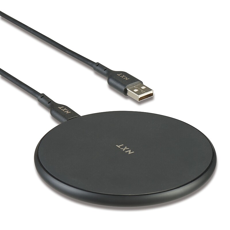 NXT Technologies™ Qi Wireless Charger with USB-C Cable, Black (NX60454) image 1