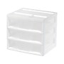 Iris 3-Drawer Desktop Storage, Clear (PJD-303)~#|#~077DBE4B-26BB-4F6A-B106EA1531894F91_sc7