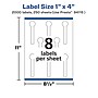 Avery Laser/Inkjet Multipurpose Labels, 4"  x 1", Matte White, 2000/Box (94115)~#|#~077E8601-1408-4906-BBB468ED5C6AD88F_sc7