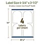 Avery Dissolvable Decorative Edge Multipurpose Labels, 4.75" x 3.5", Off-white, 20/Pack (94600)~#|#~077FFFB2-8D2E-4A3D-9E3DE9AD4A955FED_sc7