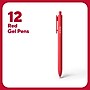 TRU RED™ Retractable Quick Dry Gel Pens, Medium Point, 0.7mm, Red, Dozen (TR54500)~#|#~0786F9A5-5BDF-4027-937E716180840329_sc7