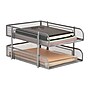 Mind Reader Metal Mesh Front Loading Stackable Letter Tray, Letter/Legal Size, Silver (CSTACK2-SIL)~#|#~07886A5C-18C2-4B68-9E0604715BB05036_sc7