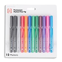 12-Pack TRU RED Pen Permanent Markers, Fine Tip, Assorted Deals