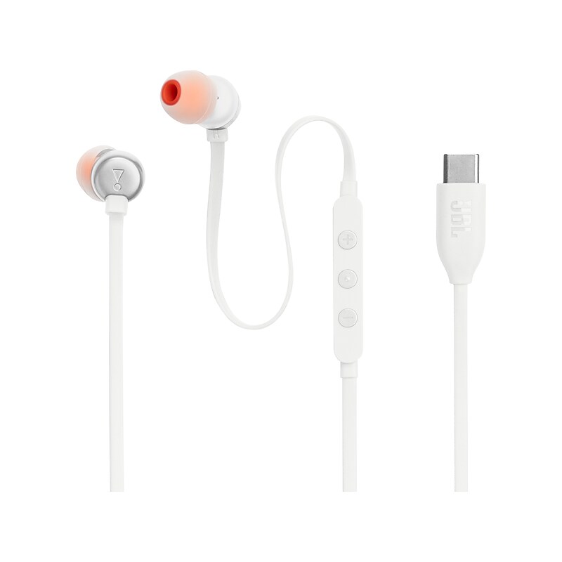 JBL TUNE 310C Ambient Sound Earbuds, White (JBLT310CWHTAM) image 1