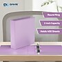Davis Group Standard View 2" 3-Ring Binders, Lavender, 6/Pack (7413-13-06)~#|#~078F78B5-4CC3-40D5-A93E14DAFBD9B961_sc7