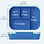 bentgo Snap & Go Kids Bento Box, 4-Compartment, Blue, 33.6 oz. (BGKDBOX-B)~#|#~079804F3-30FC-4F4B-B3C6E6A2077C81A3_sc7