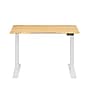 FlexiSpot E7COMMERCIAL 48''W Electric Rectangular Adjustable Bamboo Standing Desk, Bamboo/White (E7WCOMCR4824LBZB)~#|#~079E4235-9AAB-44EA-A51B2ADA287268F6_sc7