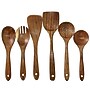 MegaChef Cooking Utensil Set, Wood, 6 Piece (935122172M)~#|#~07A9409D-6CE9-4B34-9C1B8C0BC3D75C73_sc7