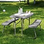 Flash Furniture Paige Rectangular Folding Kids Picnic Table and Benches, 32.625" x  37.5", Gray (RBEBB2432FD2GY)~#|#~07AC2B34-F91C-42A6-A2F109BDE6DA8795_sc7