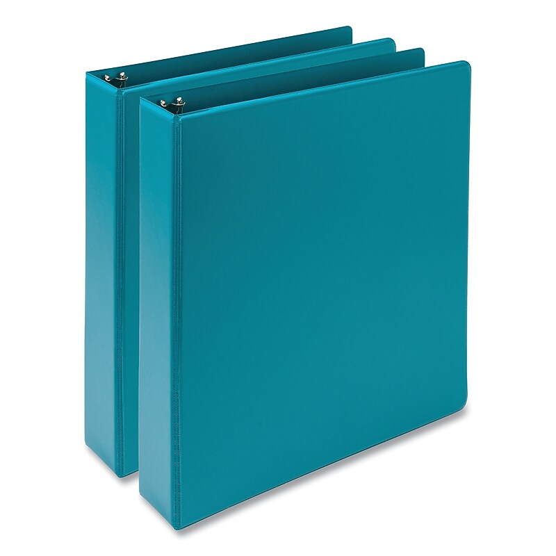 Samsill Earth's Choice 1 1/2" 3-Ring View Binders, Teal, 2/Pack (SAMMP286577) image 1