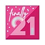 Creative Converting 21st Birthday Plates and Napkins Kit, Hot Pink (DTC9122E2I)~#|#~07AE4D03-B540-43B9-8AB7F60112454624_sc7