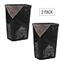 Mind Reader 15.85-Gallon Slim Laundry Hamper with Lid, Plastic, Black, 2/Set (2HBIN60-BLK)~#|#~07B24235-508D-41E4-AE9237D3FB77B8E9_sc7