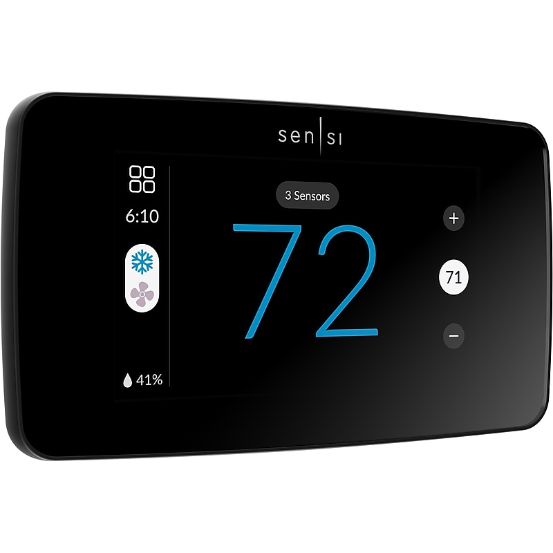 Sensi Touch 2 Smart Programmable Wi-Fi Thermostat, Works with Alexa, Black Beveled Edge (ST76) image 1