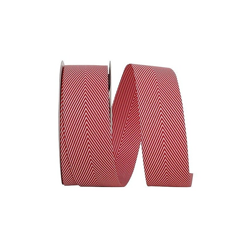 JAM Paper Ribbon, Red/White Herringbone (52640348571) image 1