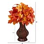 Nearly Natural 24" Autumn Maple Leaf Artificial Plant in Decorative Planter (P1547-OG)~#|#~07BB927A-3314-46C6-8435D472D039184F_sc7