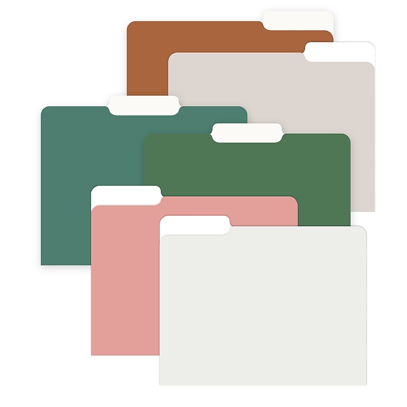 Blue Sky Bespoke File Folder, 1-Tab, Paper Stock, Letter Size, Assorted Colors (159133) image 1