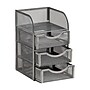 Mind Reader 4-Compartment Metal Desk Organizer, Silver (MESHMINI-SIL)~#|#~07BFE926-074C-49C3-B28E259C8140DCE8_sc7