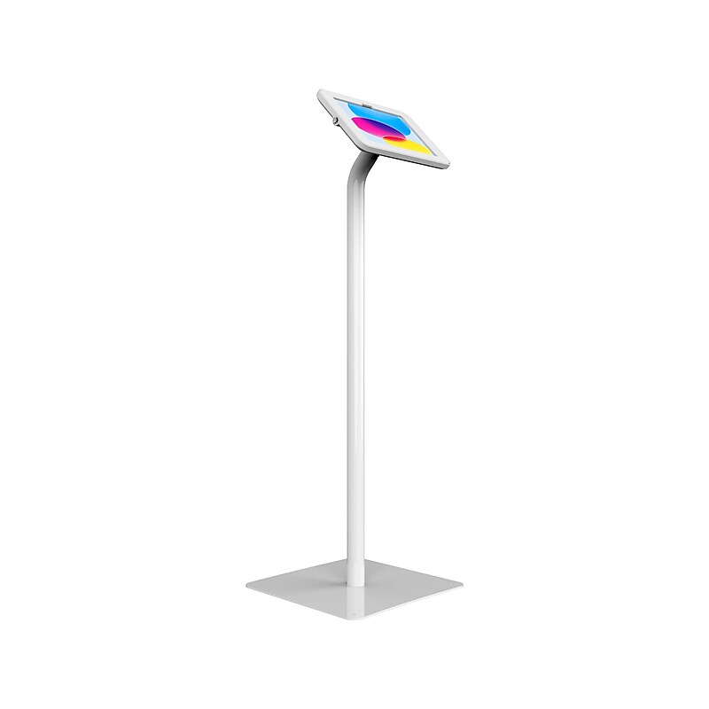 The Joy Factory Elevate II iPad Floor Stand Kiosk, White (KAA651W) image 1