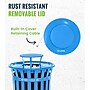 Alpine Industries Metal Commercial Outdoor Rain Bonnet Lid for 38-Gallon Recycling Receptacle, Blue (479-38-A-BLU)~#|#~07C37C24-FFD8-480E-B61F4FB175EE5BED_sc7