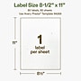 Avery Hemp Rectangle Laser/Inkjet Multipurpose Labels, 8-1/2" x 11", Off-White (80/Box)~#|#~07C85942-56D7-46A9-8D05BFCC8AA7B9C9_sc7