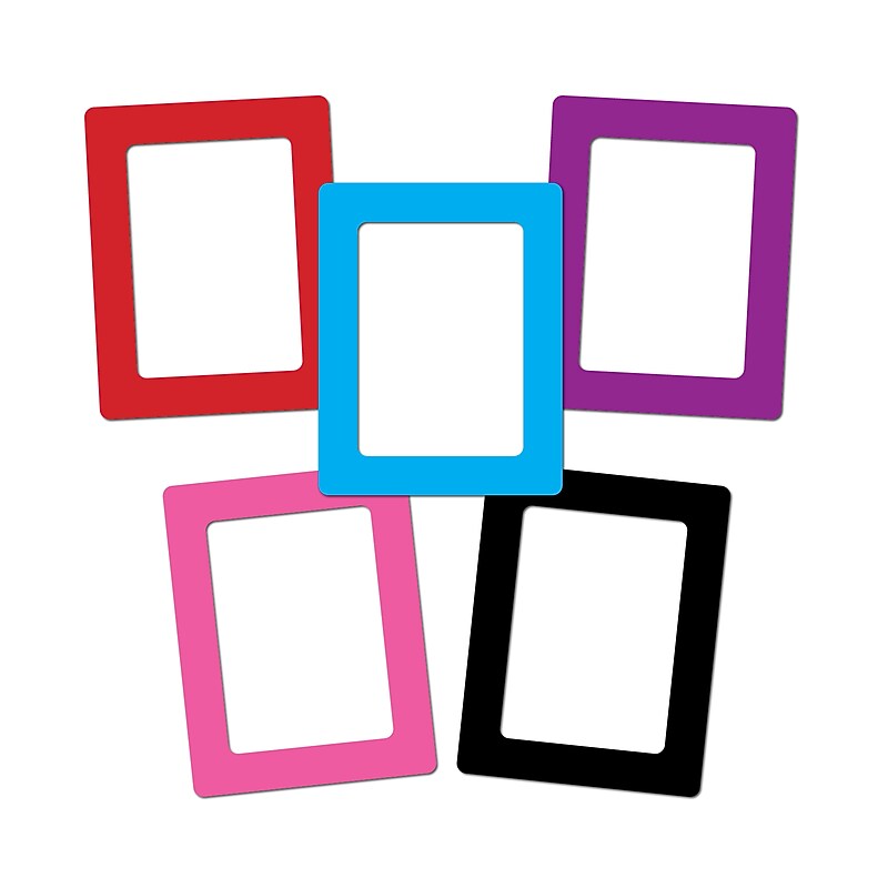Excello Global Products Magnetic Indoor Wall Sign, 2.5" x 3.5", Assorted Colors, 5/Pack (SPLS-2X3MF) image 1