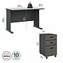Bush Business Furniture Cubix 48W Desk with Mobile File Cabinet, Slate/White Spectrum (SRA025SLSU)~#|#~07CDB738-3E69-465A-940AA50A13CDFBA5_sc7