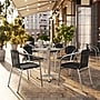 Flash Furniture Lila Indoor-Outdoor Table Set with 4 Chairs, 23.5" x 23.5", Aluminum/Black (TLH24SQ020BKCH4)~#|#~07D0F3F7-8278-4F8C-A458AC204153C3A9_sc7
