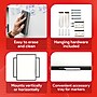 TRU RED™ Magnetic Porcelain Dry Erase Board, Gunmetal Frame, 8' x 4' (TR61188)~#|#~07DB7852-D11E-4ADA-B788537747F89BE4_sc7